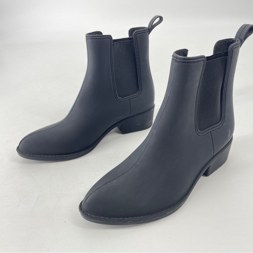 Jeffrey Campbell stormy Matt black rubber rain boot 8